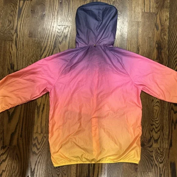 NIKE Windrunner Sunset Windbreaker Mens Medium Pink Pow Wow Hood Pockets Rare - Picture 7 of 13